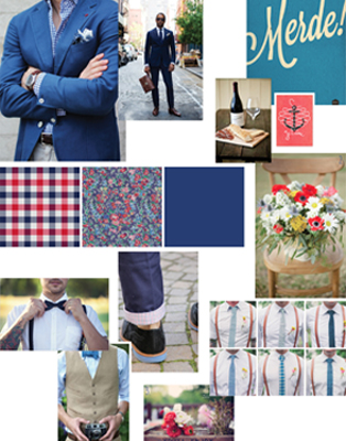 moodboard de la mariée aux pieds nus costume mariage