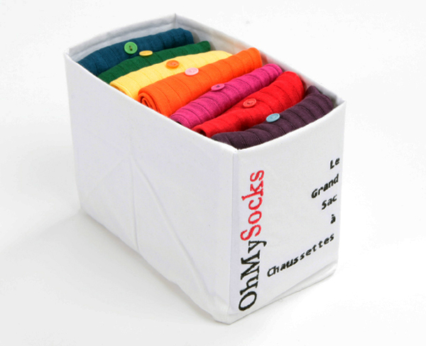 semainier chaussettes de couleurs