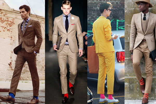 costumes et chaussettes de couleurs