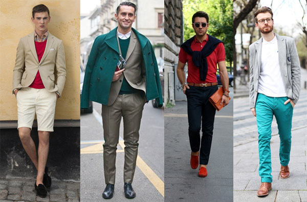 porter de la couleur couleur rouge vert vêtements