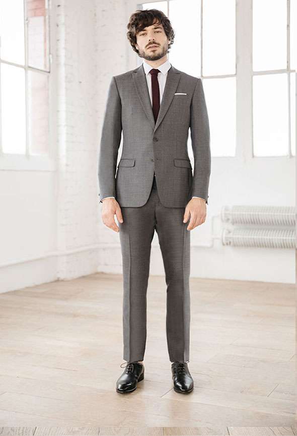 costume sur mesure gris