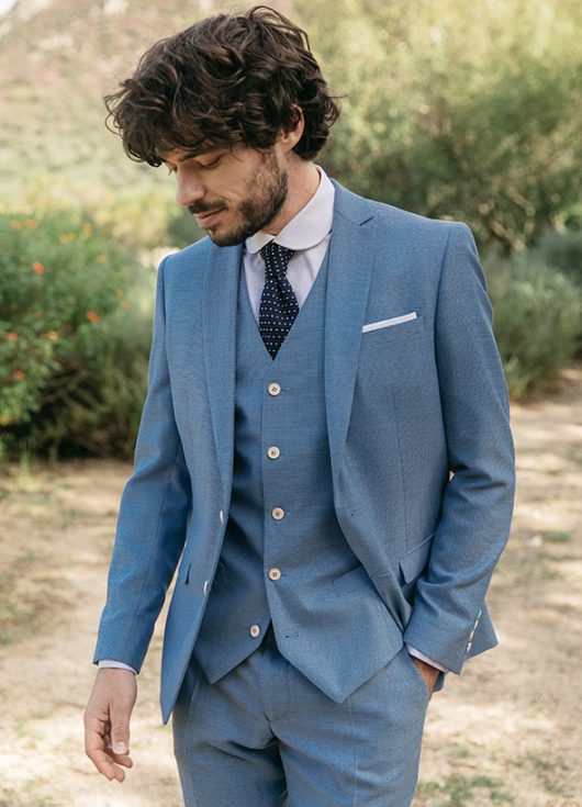 Look_2_Voile costume sur mesure bleu