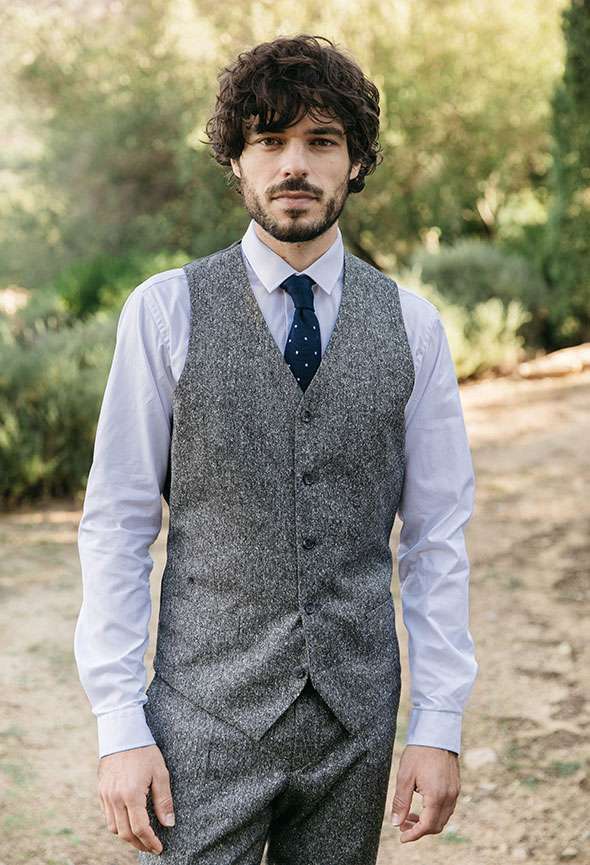 gilet costume gris