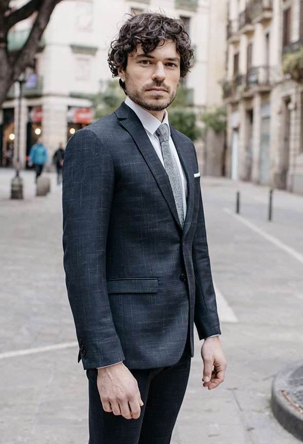 veste sur mesure bleu marine faubourg saint sulpice tailleur homme paris