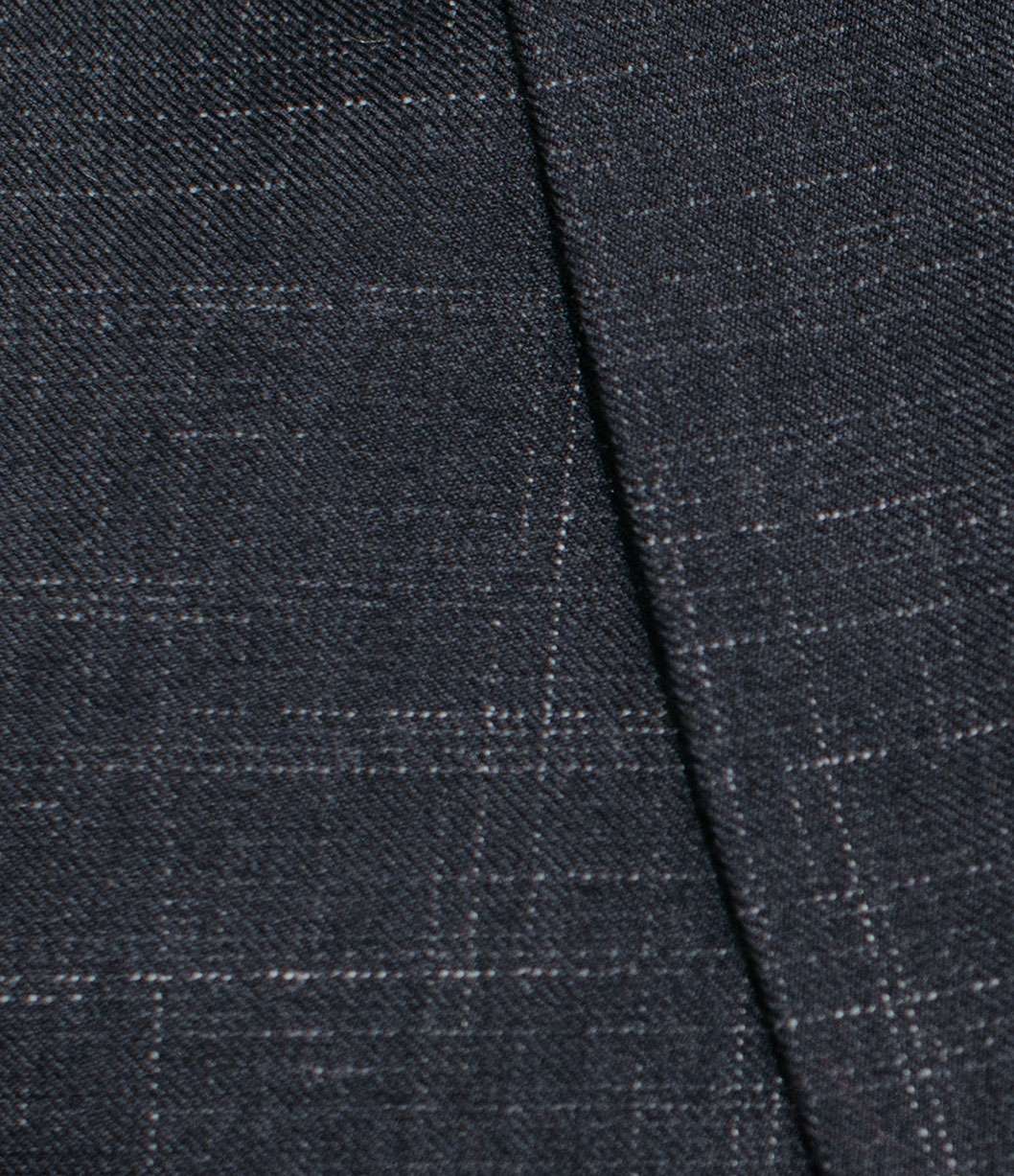 étoffe costume sur mesure bleu foncé motifs traits points blanc veste homme faubourg saint sulpice