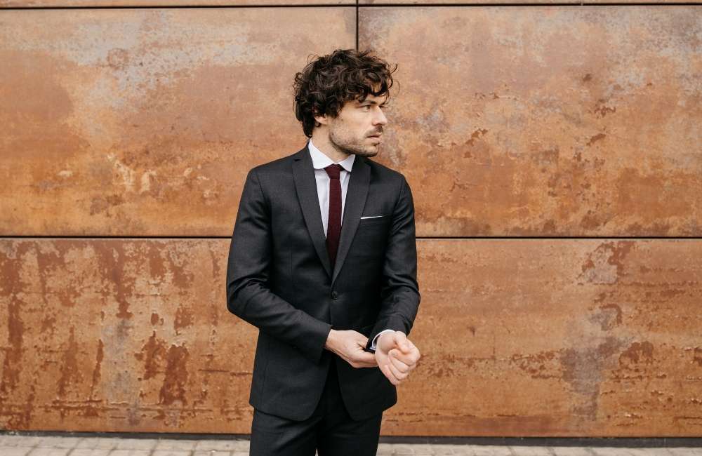 Costume sur mesure 2 pièces hiver gris 