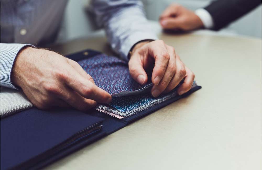 Tissue laine costume sur mesure